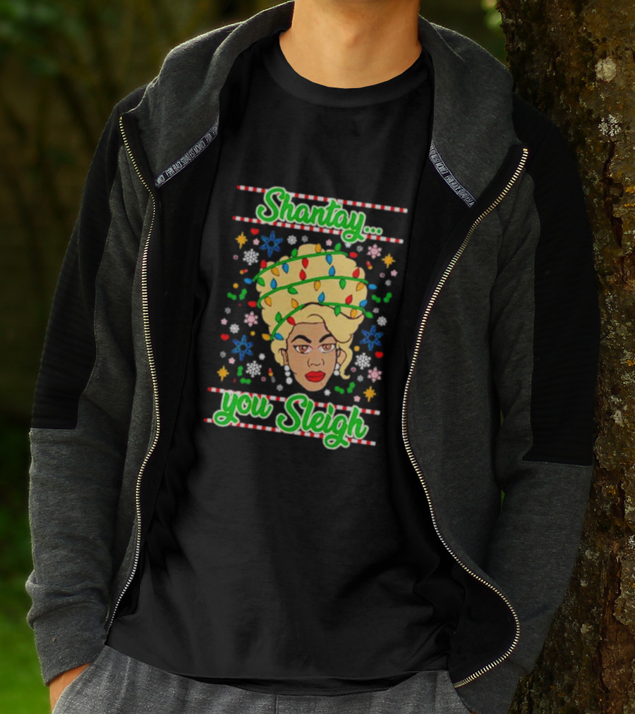 Shantay You Sleigh Christmas Lights Drag Queen T-Shirt