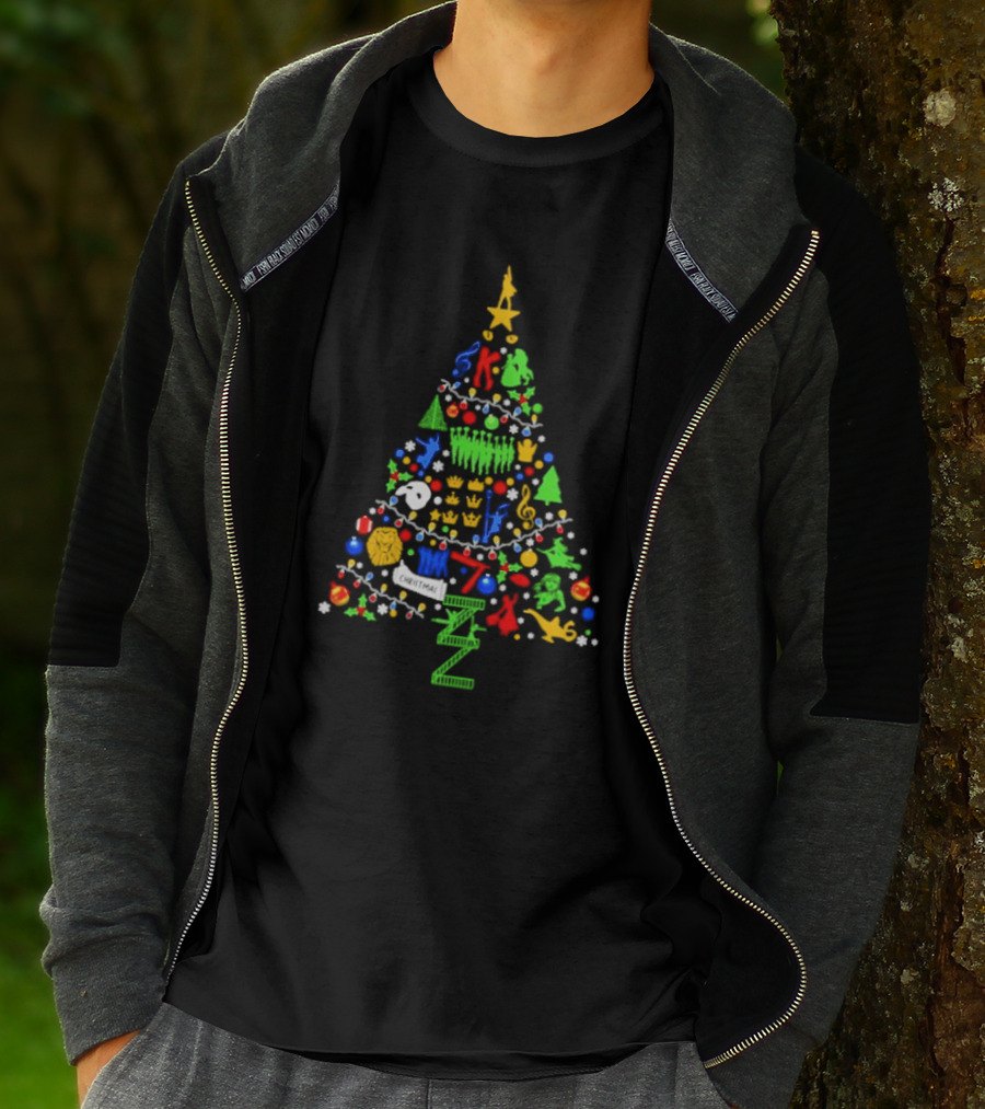 Ultimate Broadway Themed Christmas Tree Colorful Ornament Decorations T-Shirt