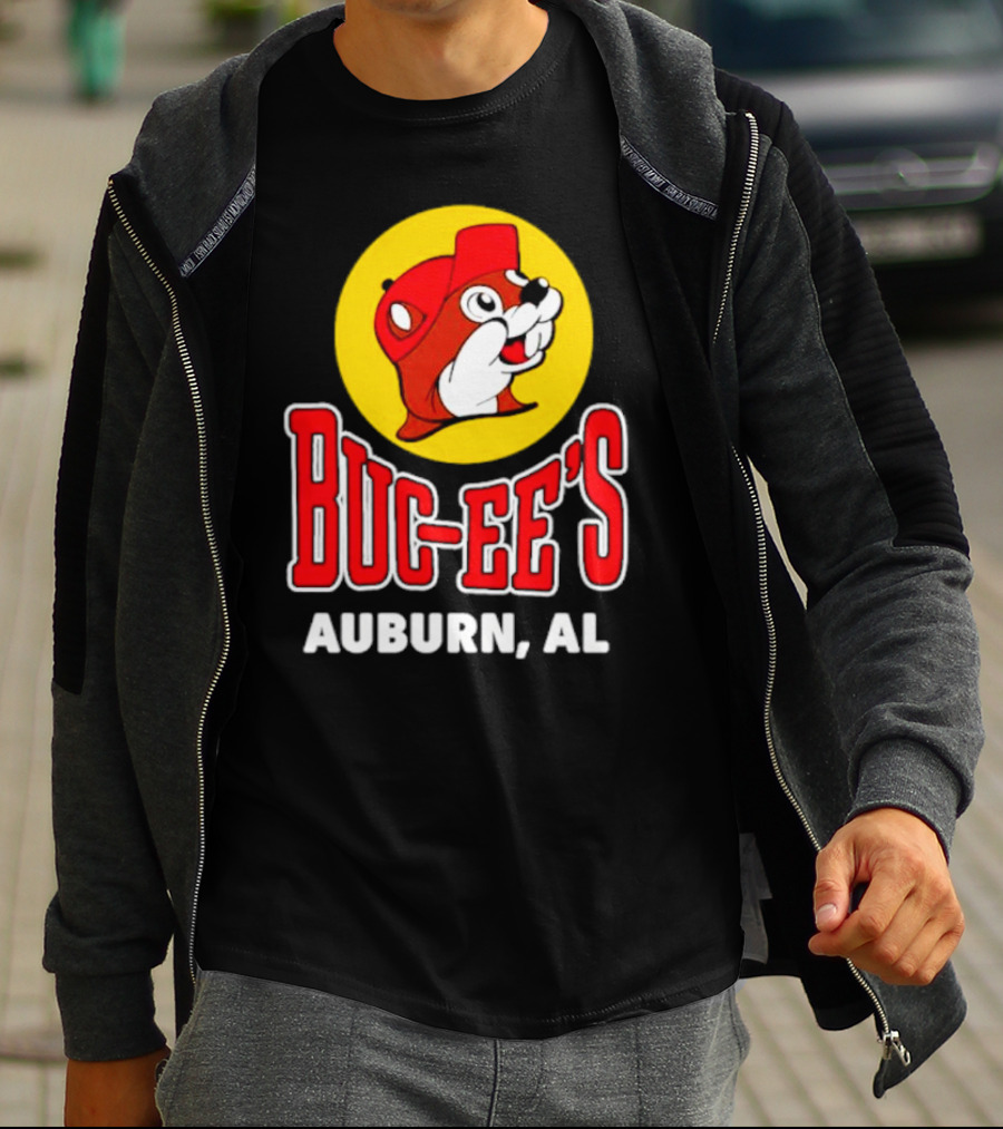 Buc-Ee's Auburn AL Logo With Cartoon Beaver Mascot T-Shirt