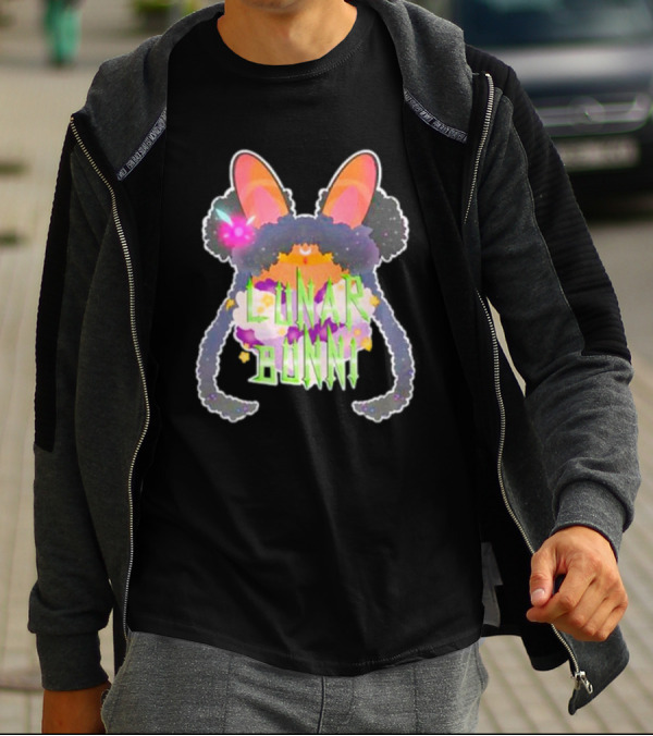 Gang Lunar Bunnii Psychedelic Neon Ears And Fur T-Shirt