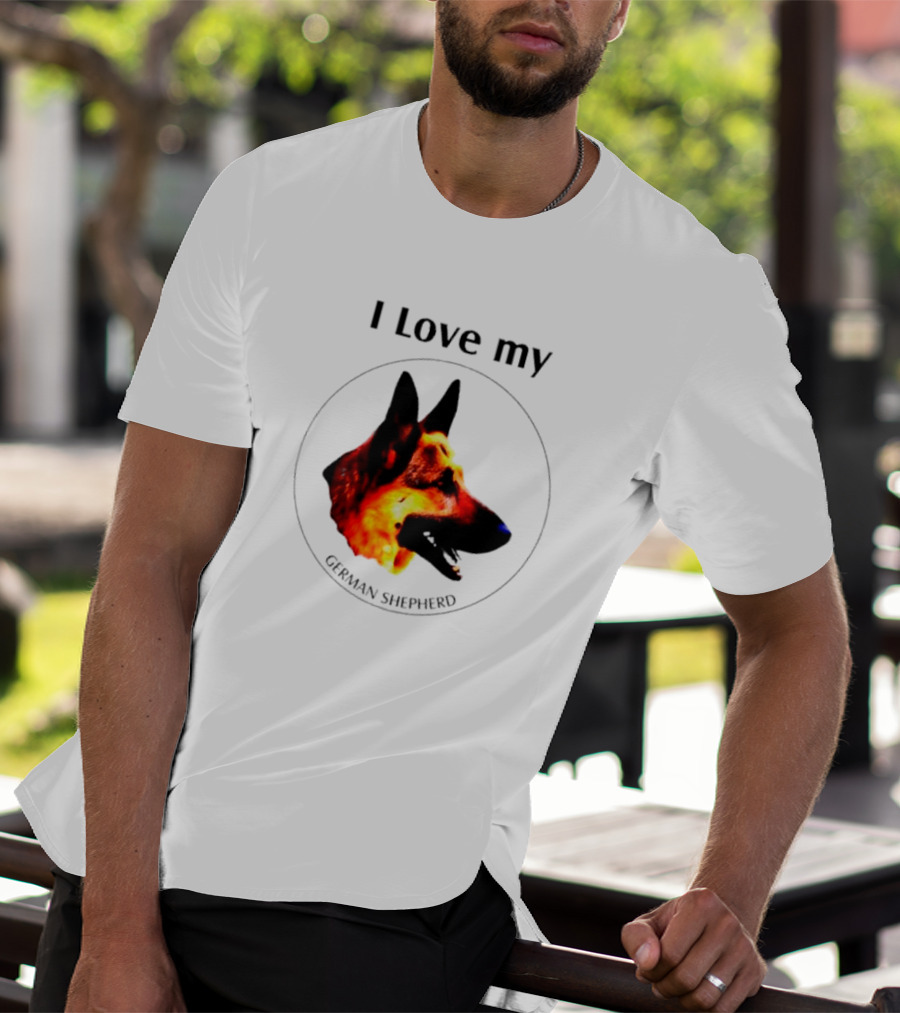 I Love My German Shepherd German Shepherd T-Shirt