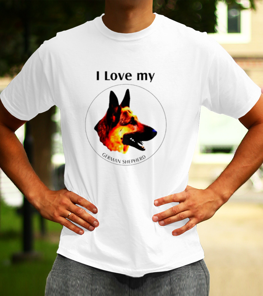 I Love My German Shepherd German Shepherd T-Shirt