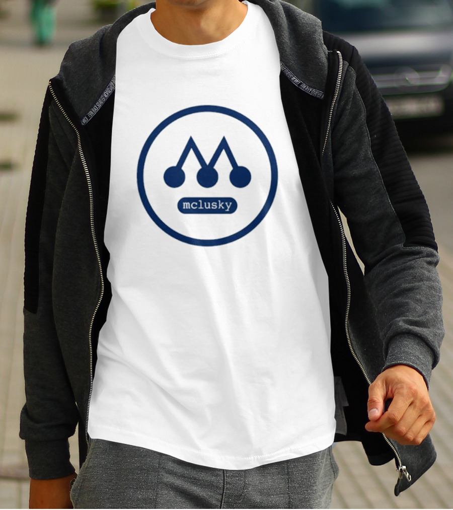 Mclusky Blue Crown Symbol With Dots T-Shirt