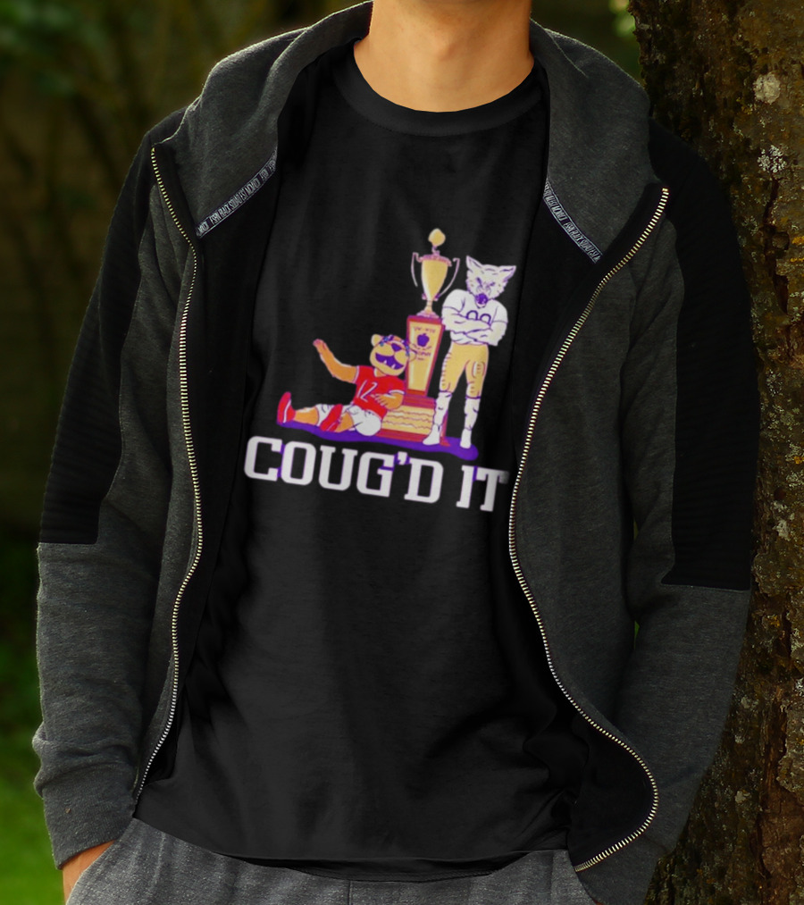 Washington Huskies Vs. Washington State Cougars Coug’d It Rivalry Trophy Victory T-Shirt