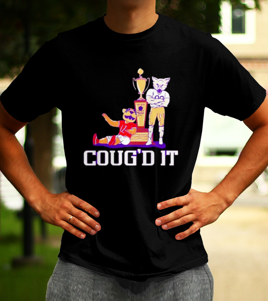 Washington Huskies Vs. Washington State Cougars Coug’d It Rivalry Trophy Victory T-Shirt