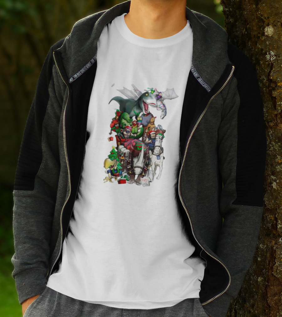 A Very Neebs Christmas Adventurous Dragon Holiday T-Shirt