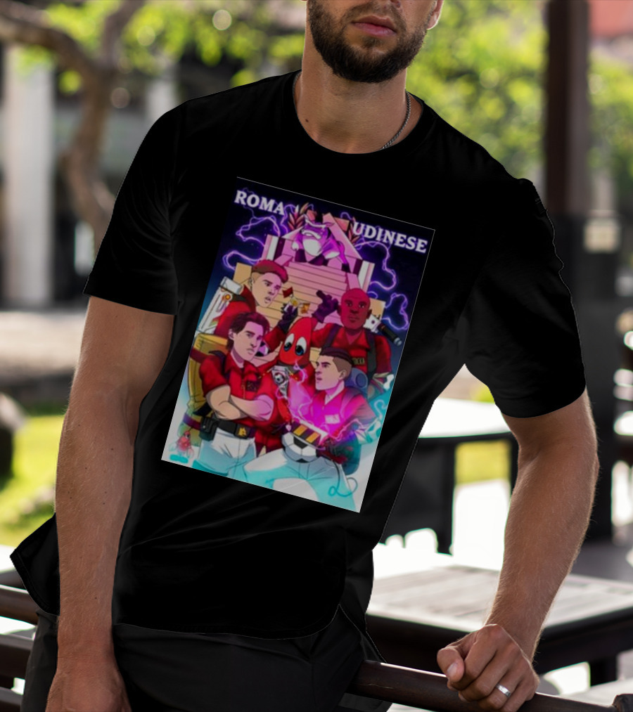 ROMA UDINESE Ghostbusters Crossover Soccer Team Remix T-Shirt