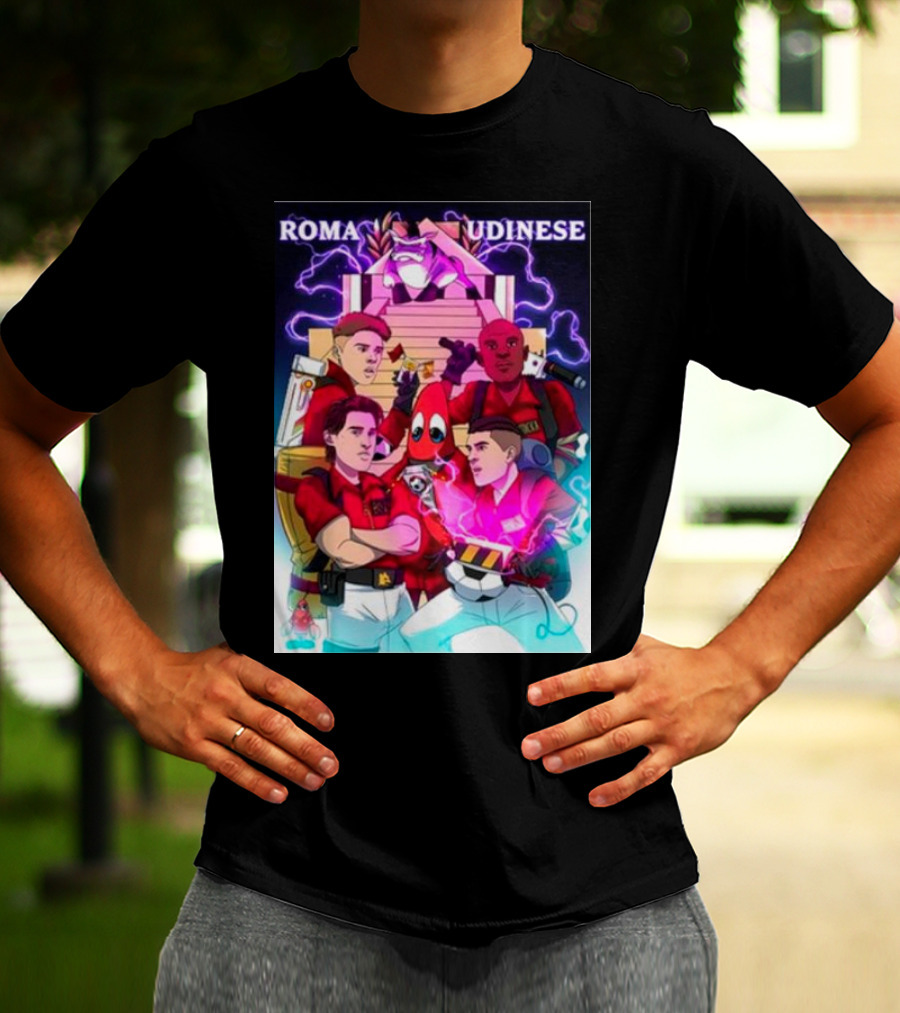 ROMA UDINESE Ghostbusters Crossover Soccer Team Remix T-Shirt