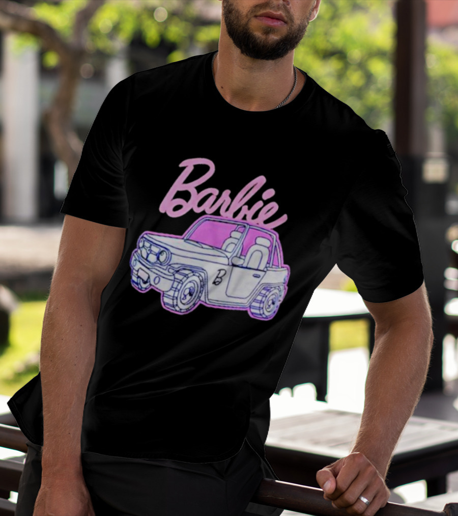 Barbie Beach Cruiser Car With Pink And White T-Shirt