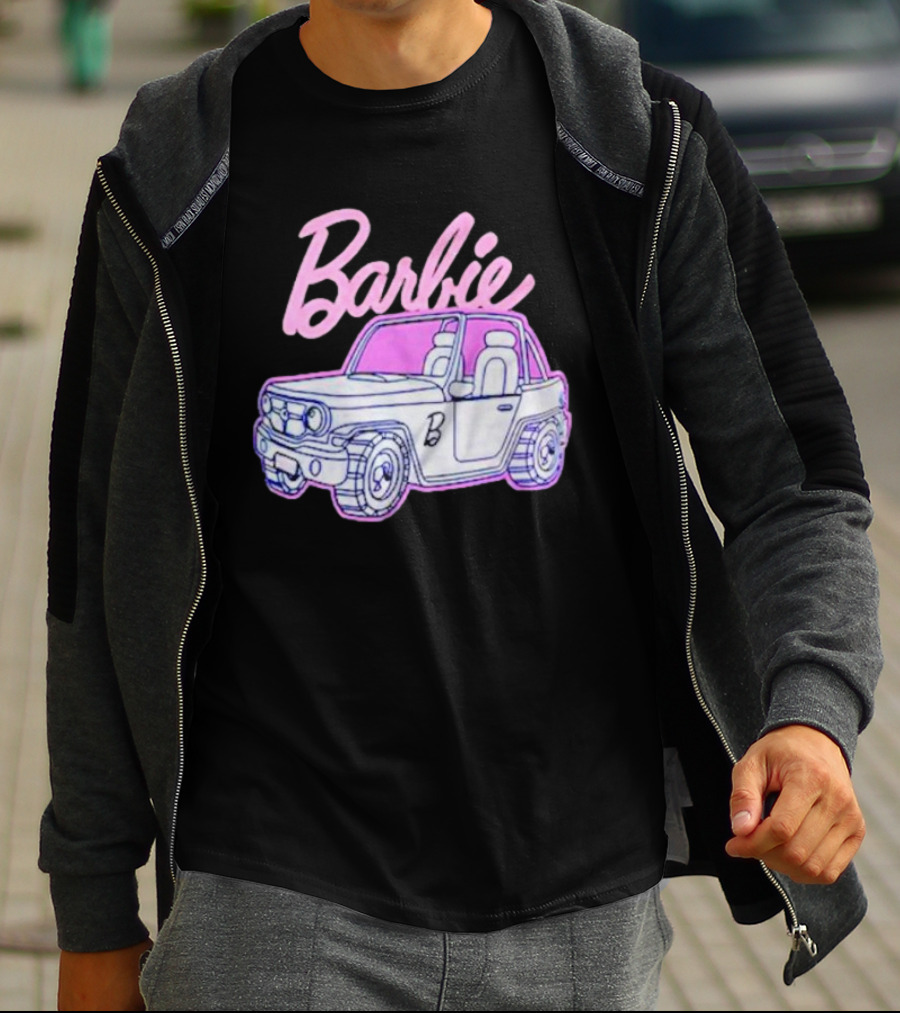 Barbie Beach Cruiser Car With Pink And White T-Shirt
