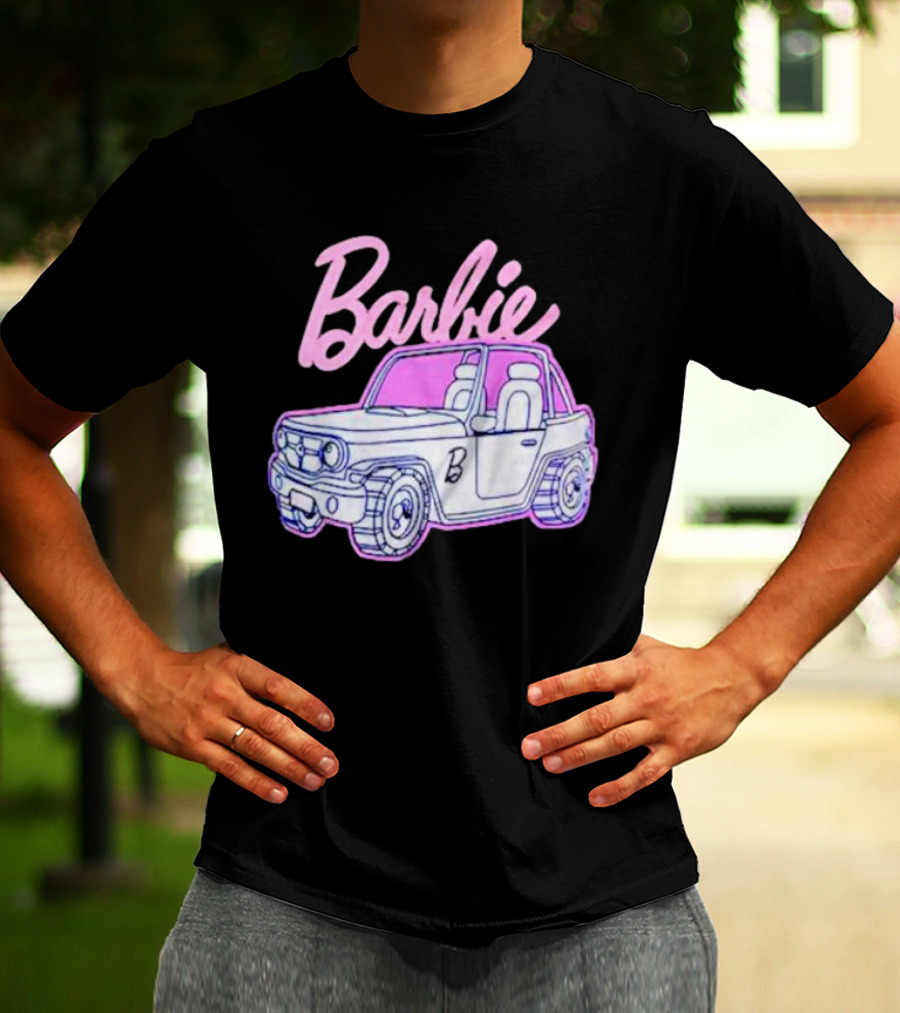 Barbie Beach Cruiser Car With Pink And White T-Shirt