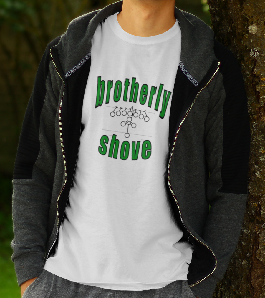 Brotherly Shove Football Formation Play T-Shirt