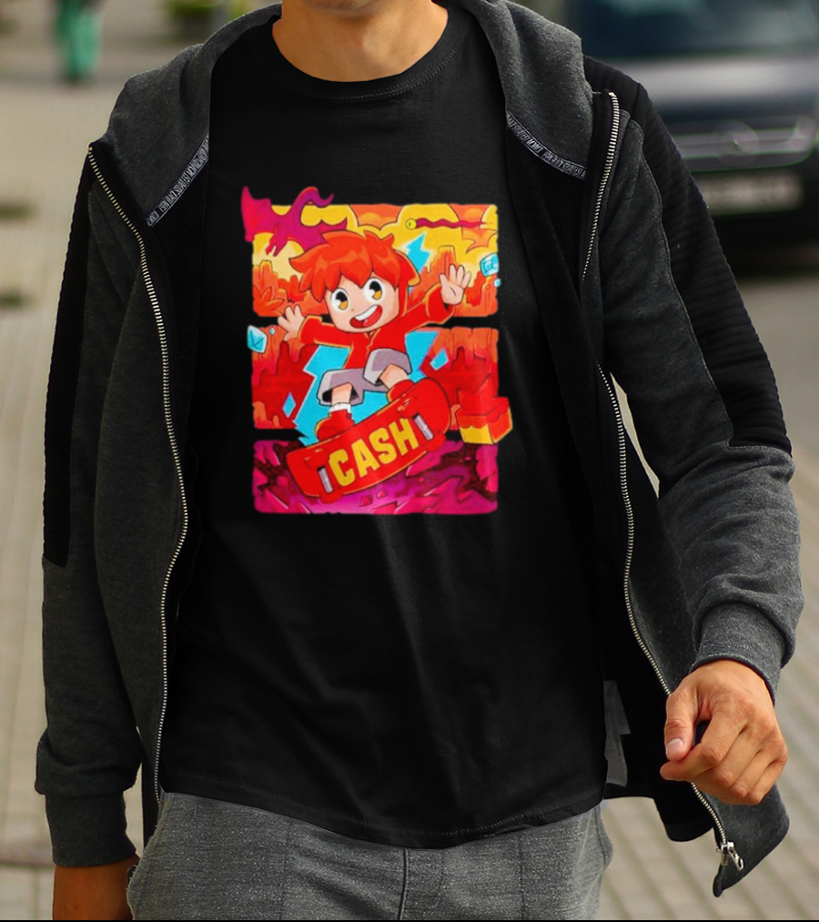 Cash And Nico Cash Red Hot Adventure With Skateboard And Dragons T-Shirt