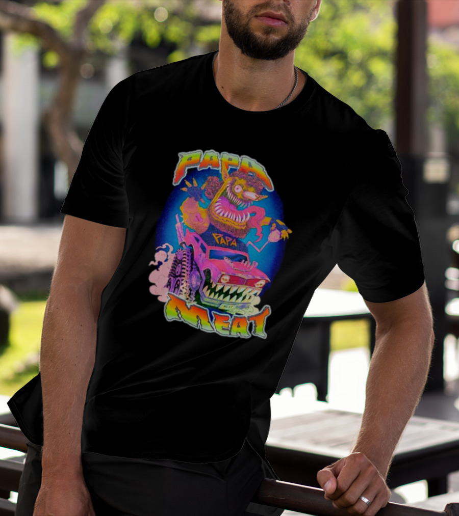 Papa Meat Wild Drive Monster Car Fantasy T-Shirt