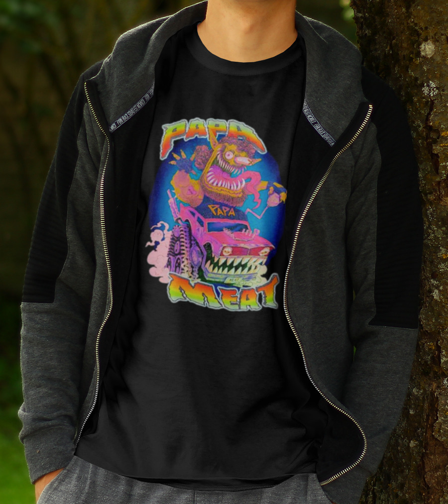 Papa Meat Wild Drive Monster Car Fantasy T-Shirt