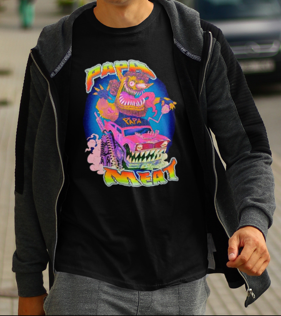 Papa Meat Wild Drive Monster Car Fantasy T-Shirt