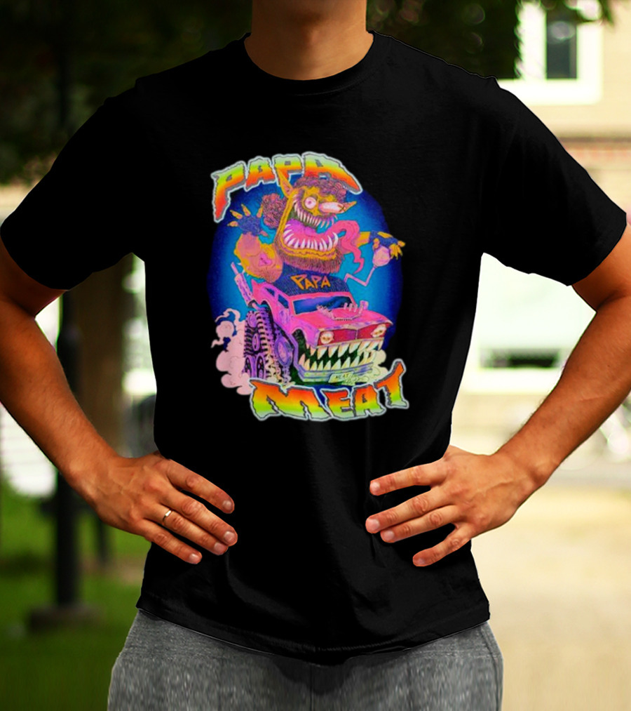 Papa Meat Wild Drive Monster Car Fantasy T-Shirt