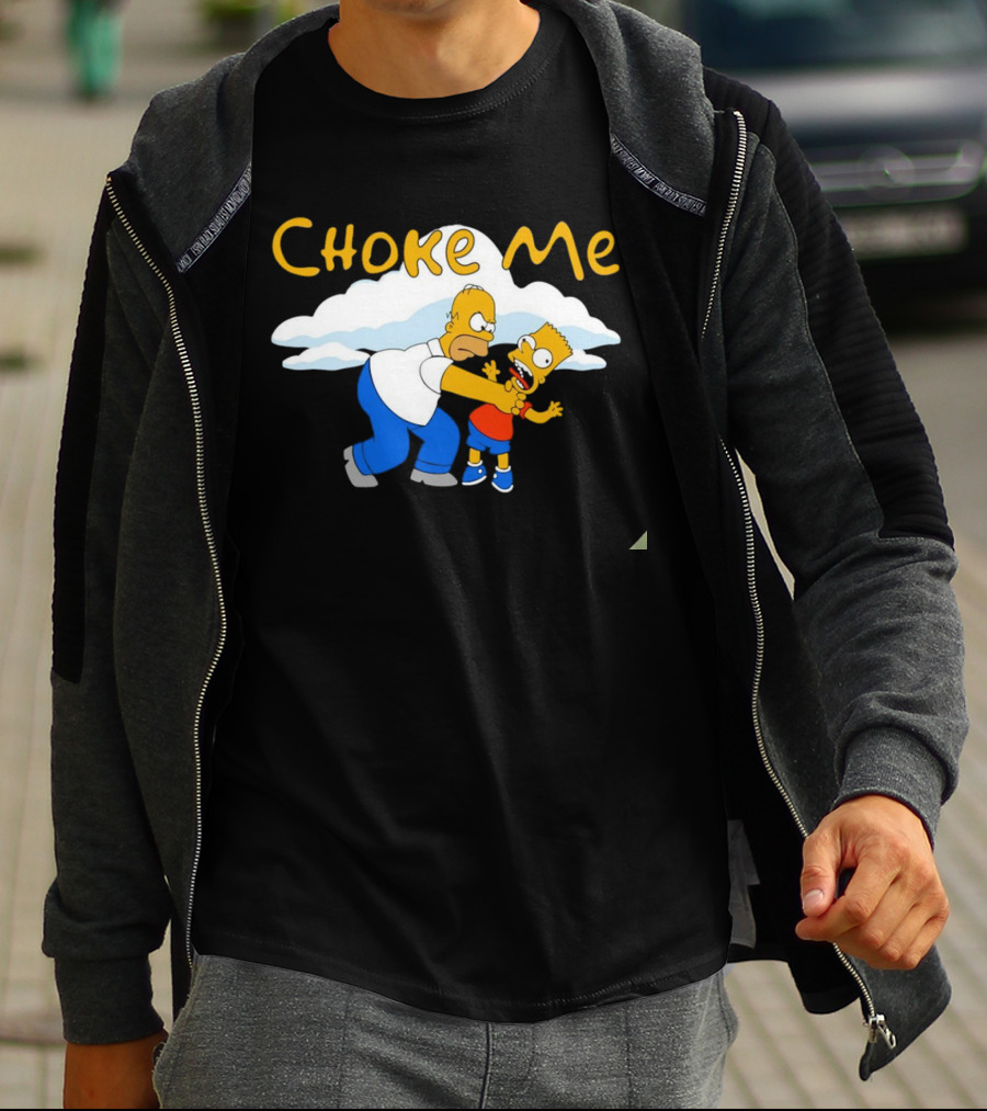 The Simpson Choke Me Bart Cloud Scene T-Shirt