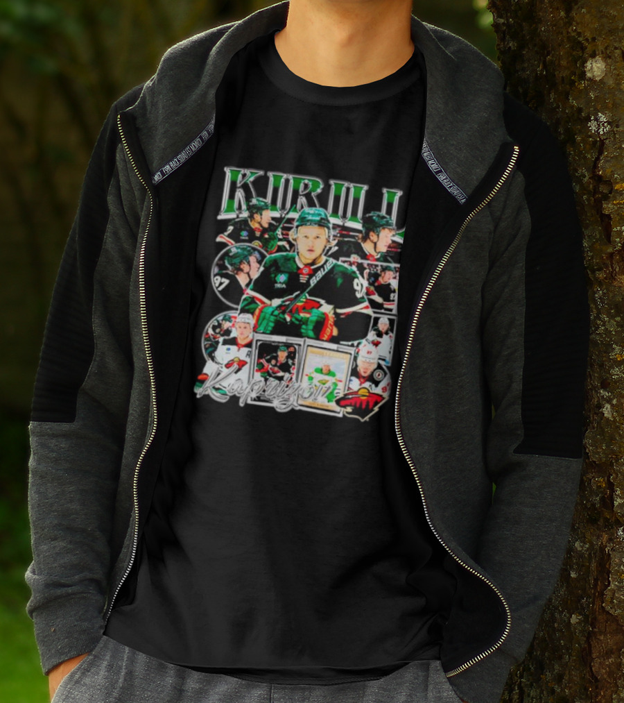 Kirill Kaprizov Minnesota Wild NHL Player Collage 97 T-Shirt