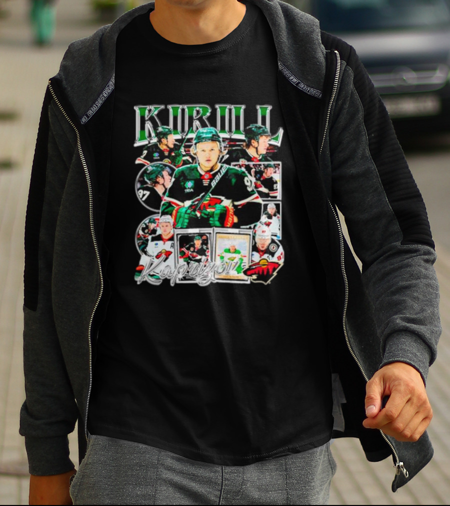 Kirill Kaprizov Minnesota Wild NHL Player Collage 97 T-Shirt