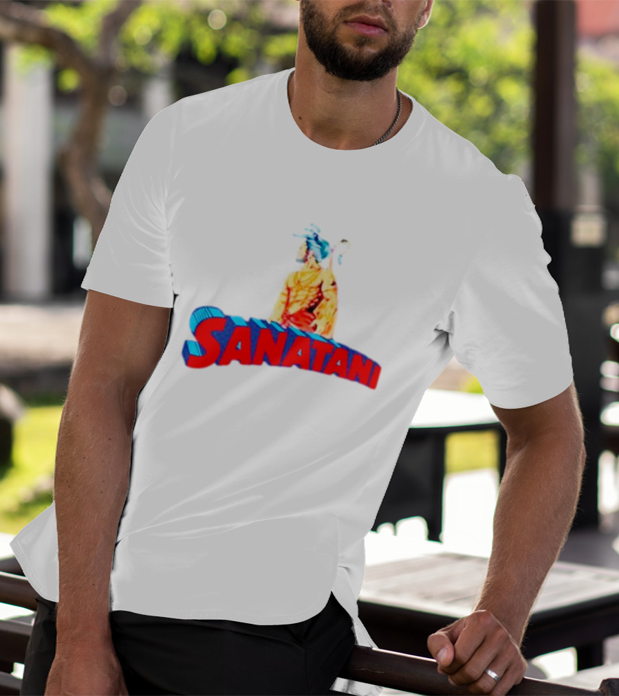 Sanatani Warrior Artwork Featuring Traditional Figure T-Shirt