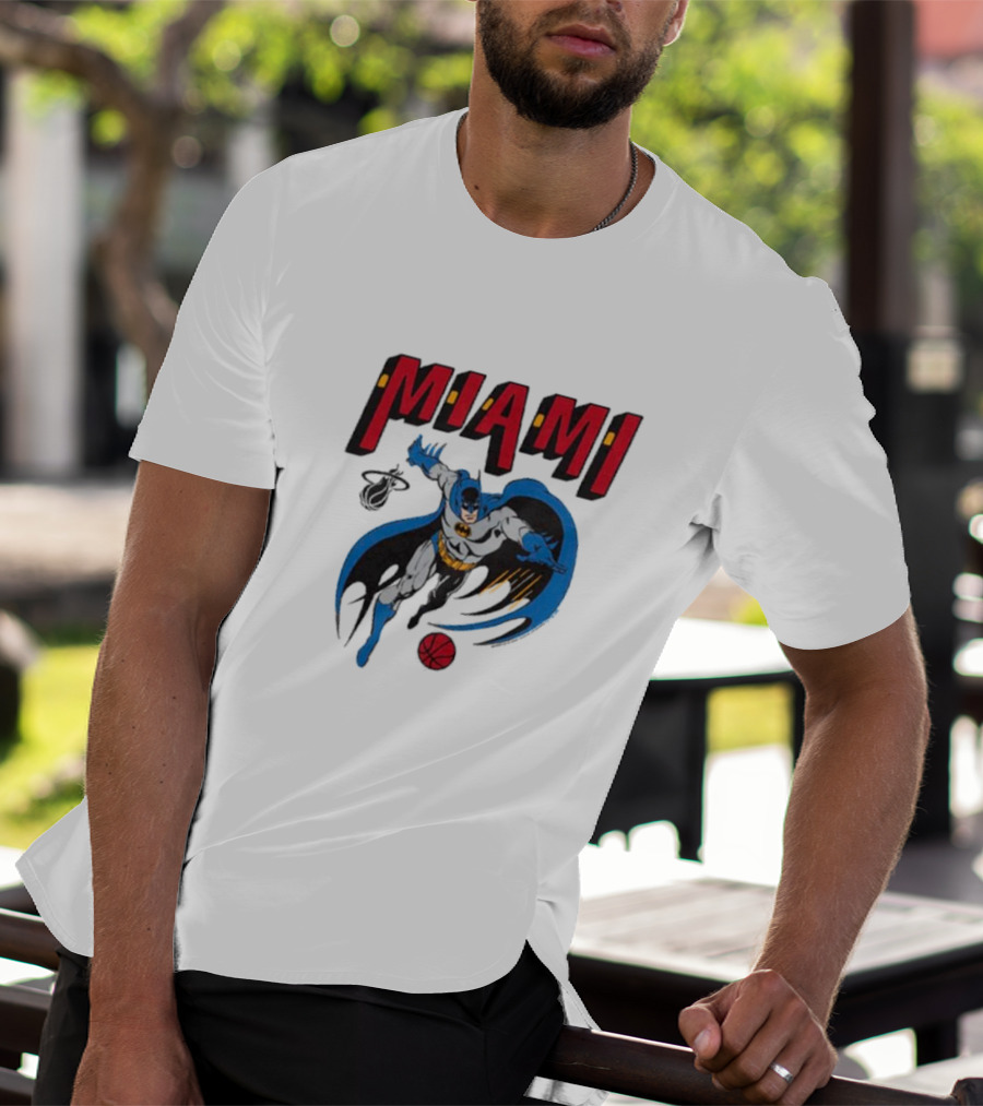 Batman Miami Heat Superhero Basketball Adventure T-Shirt