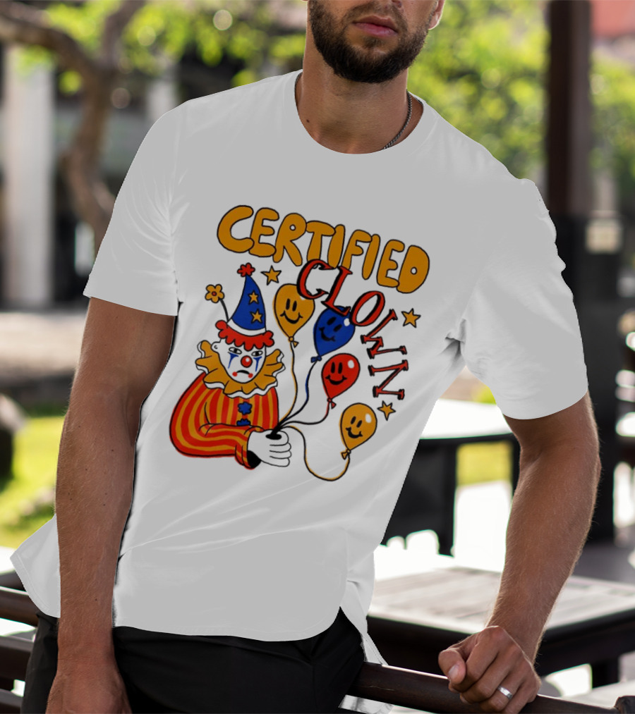 CERTIFIED CLOWN Balloons And Stars T-Shirt