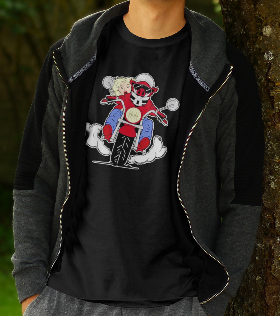 Arkansas Razorbacks Pig Riding Motorcycle With Passenger T-Shirt