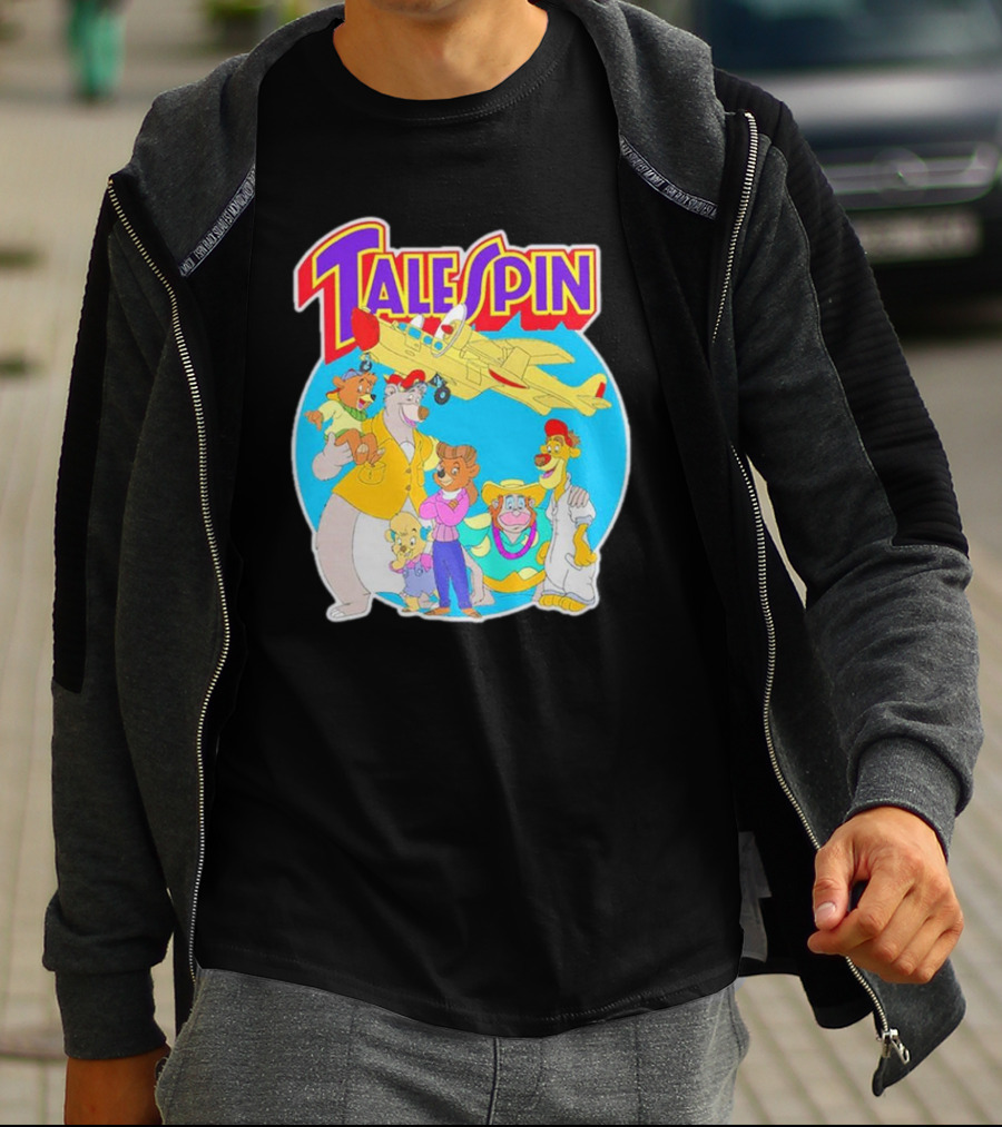 Talespin Disney Baloo Kit Rebecca Louie Airplane Adventure T-Shirt