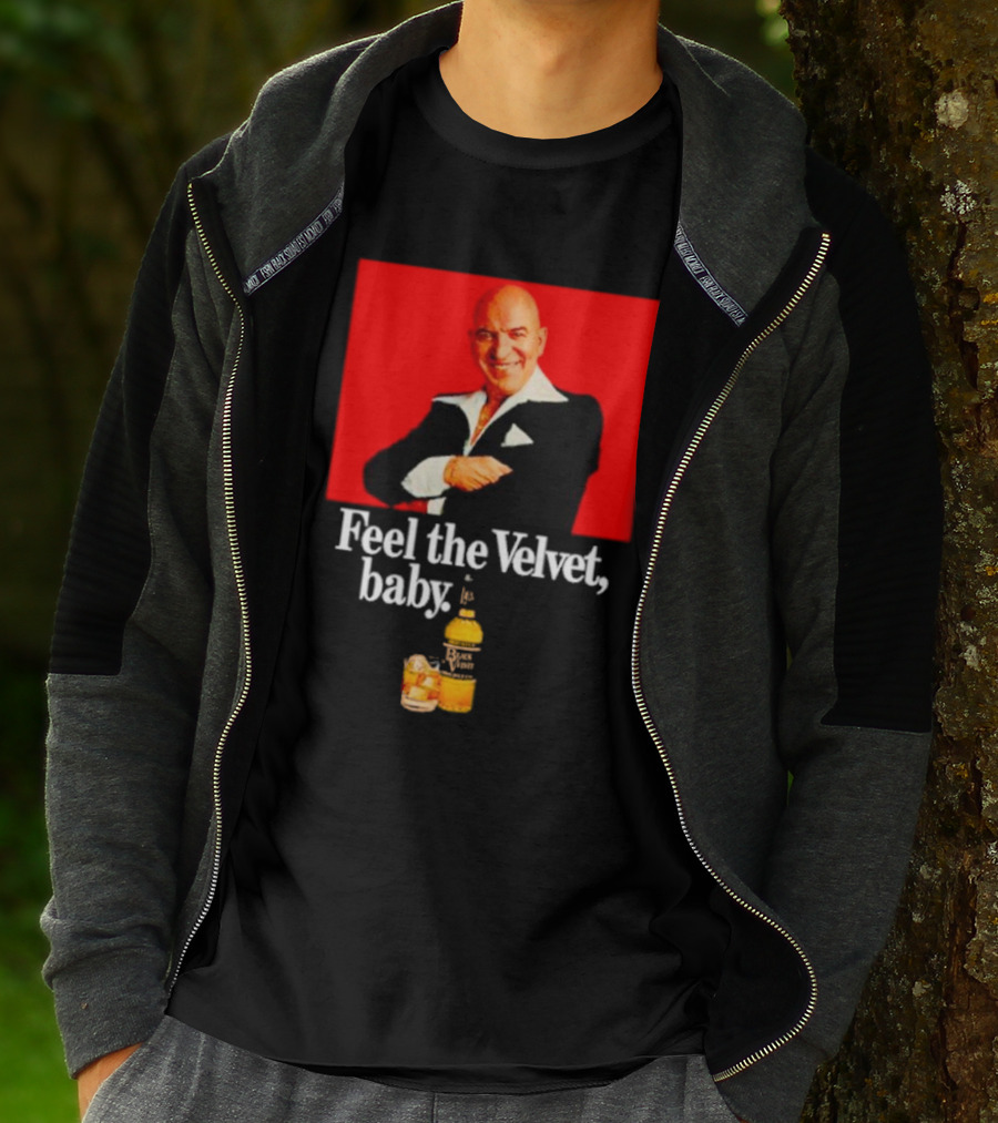 Feel The Velvet Baby Black Velvet Whiskey Telly Savalas T-Shirt