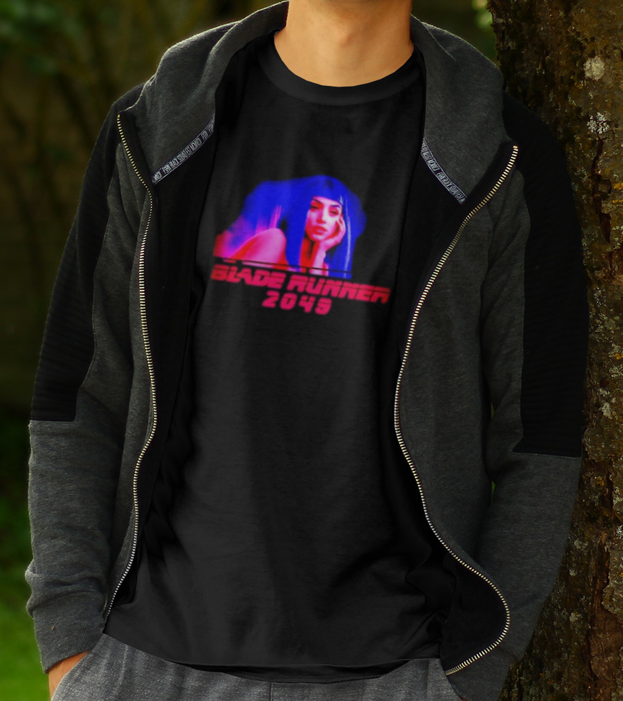 Blade Runner 2049 Neon Portrait Style With Futuristic Aesthetic T-Shirt