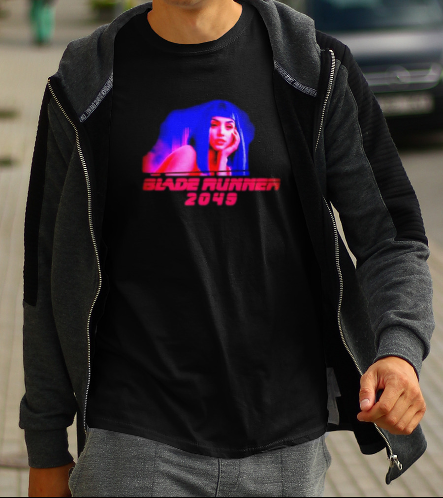 Blade Runner 2049 Neon Portrait Style With Futuristic Aesthetic T-Shirt