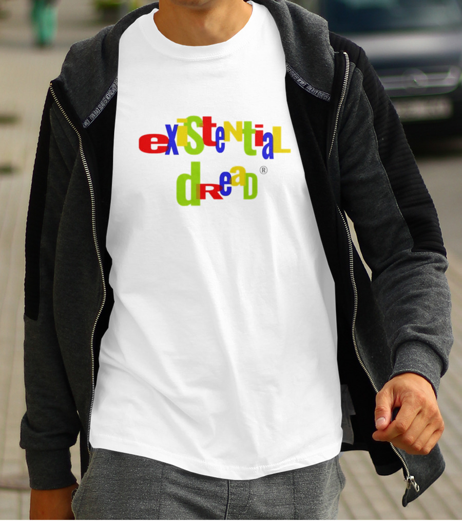Existential Dread Colorful Block Letters T-Shirt