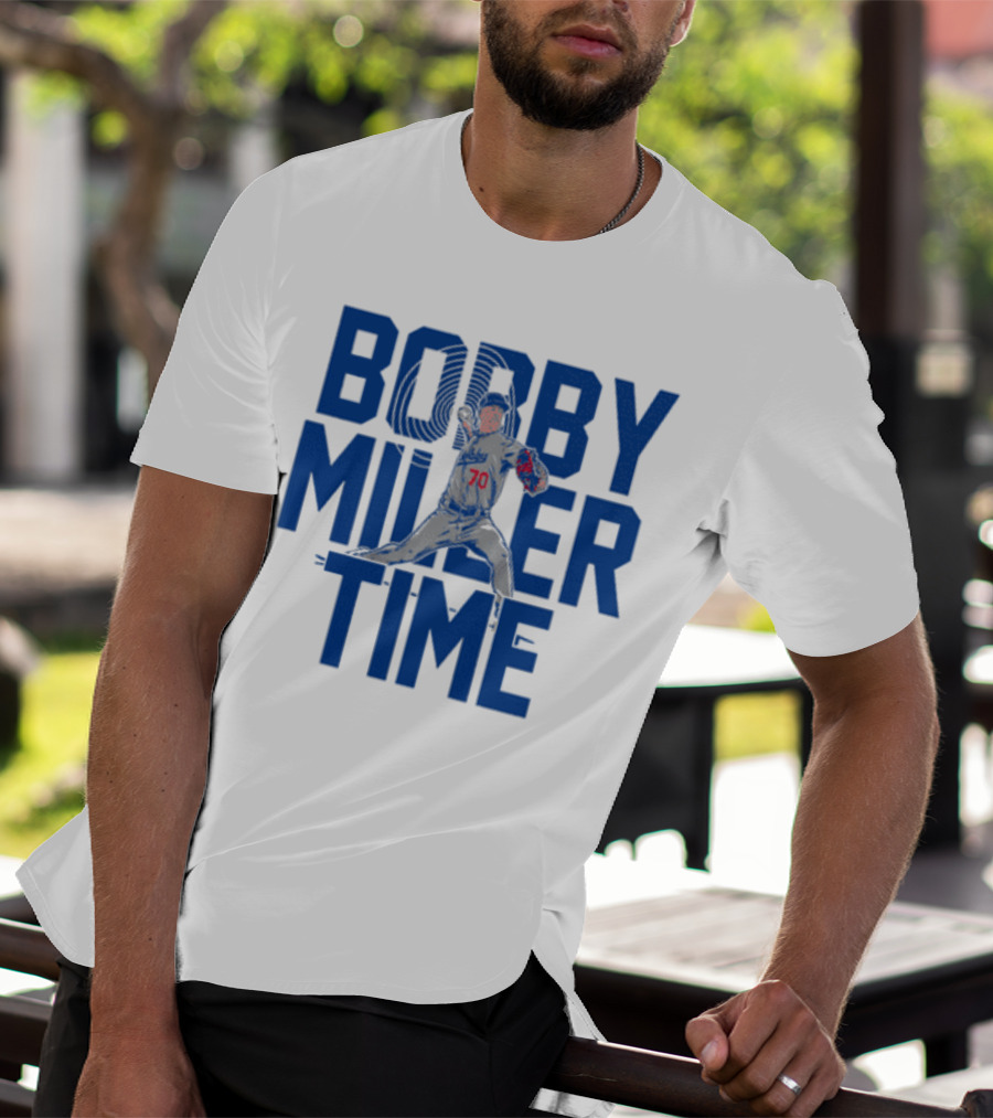 Bobby Miller Time Baseball Player Number 70 Dodgers Pitcher T-Shirt