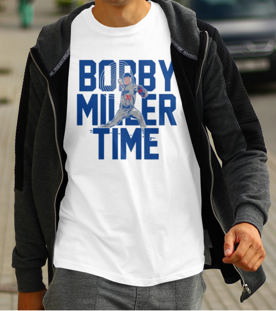 Bobby Miller Time Baseball Player Number 70 Dodgers Pitcher T-Shirt