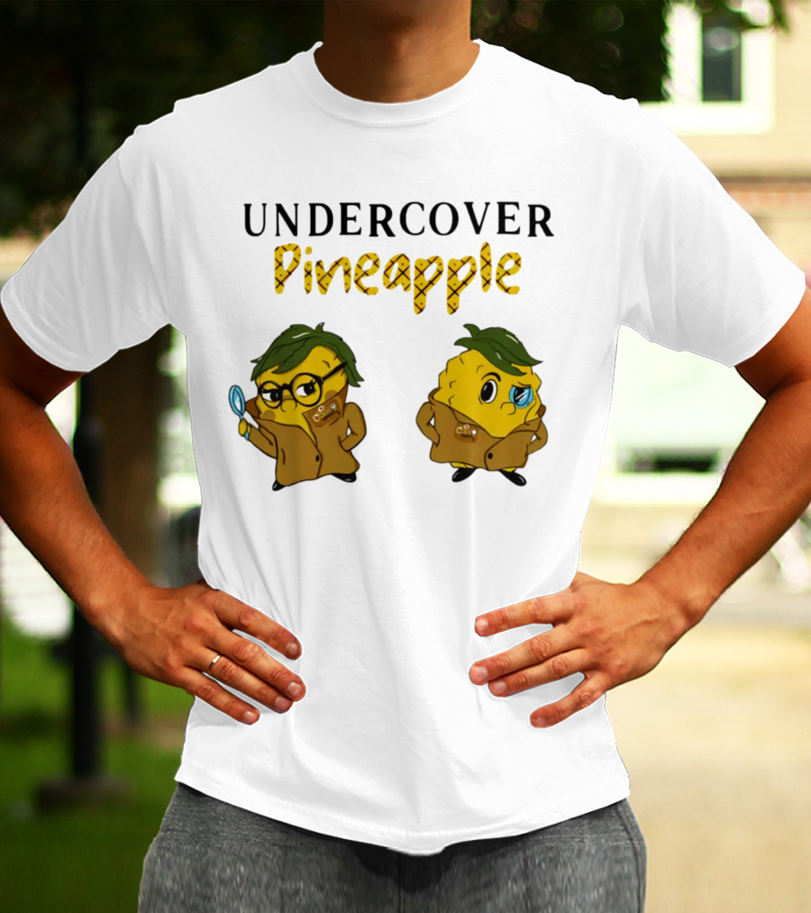 Crime Weekly Podcast Merch Undercover Pineapple Detective Characters Duo T-Shirt