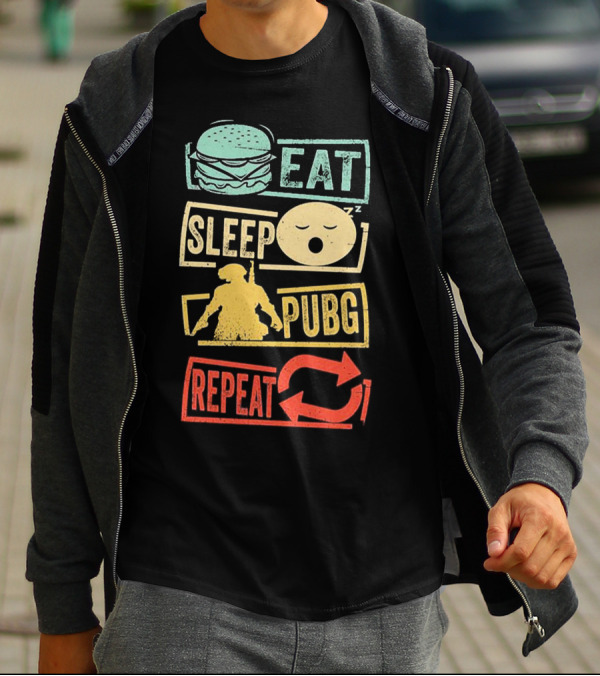 Eat Sleep PUBG Repeat Gaming Lifestyle Cycle T-Shirt