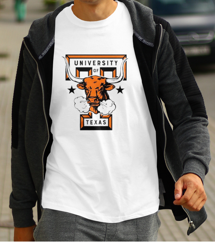 University Of Texas Longhorn Monogram Smoky Bull T-Shirt