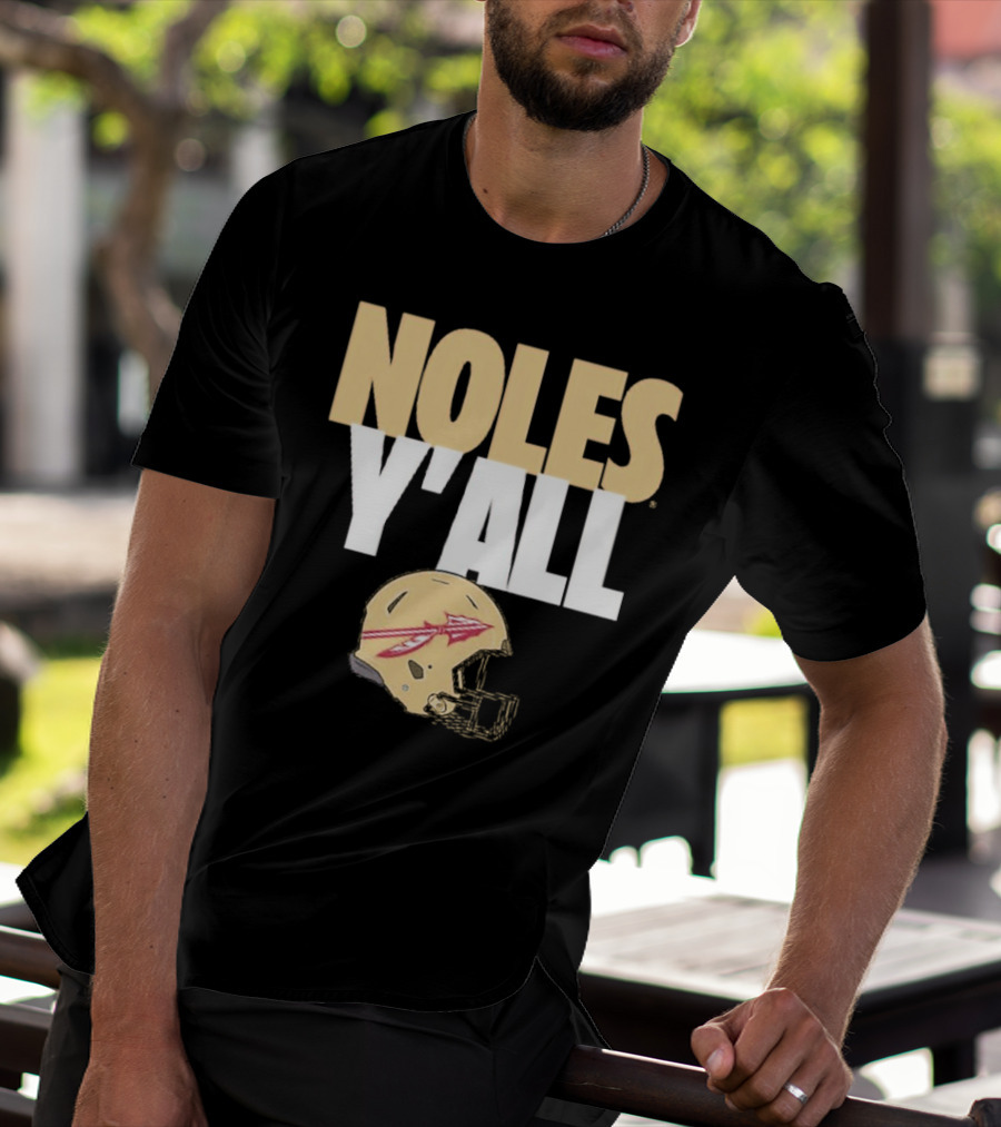 Noles Y'all Florida State Seminoles Helmet T-Shirt