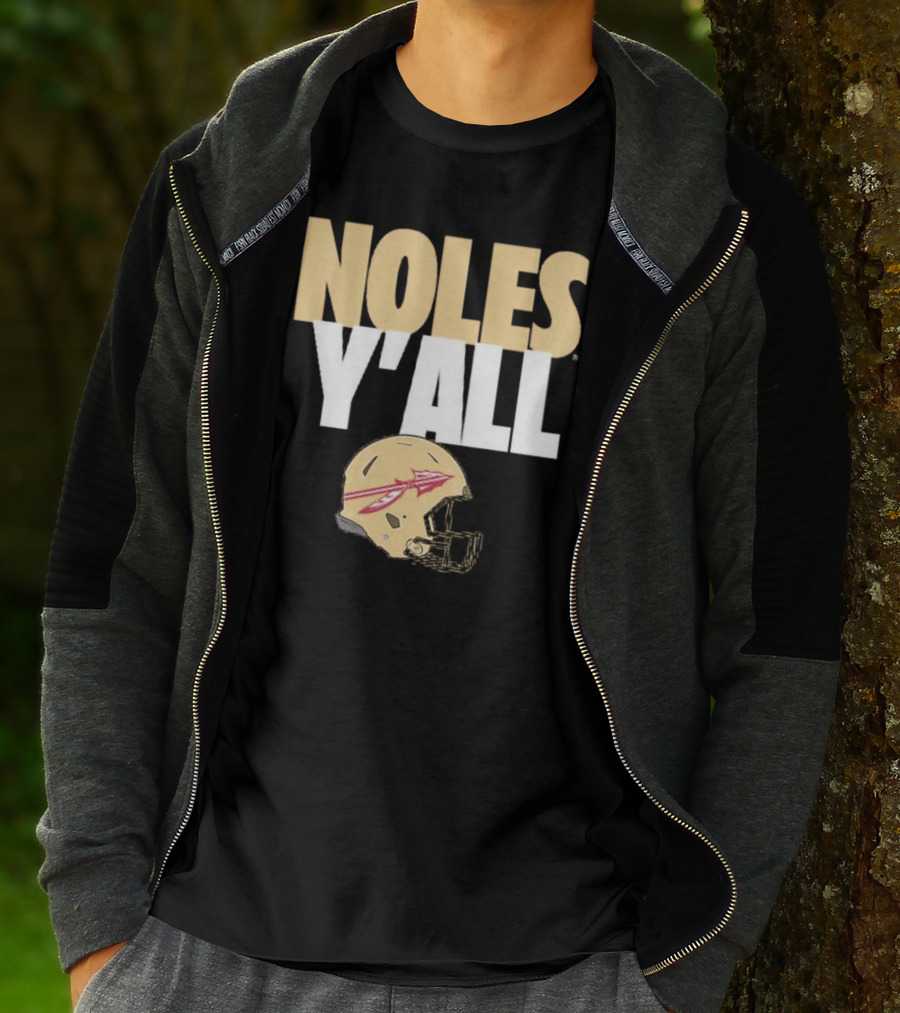 Noles Y'all Florida State Seminoles Helmet T-Shirt