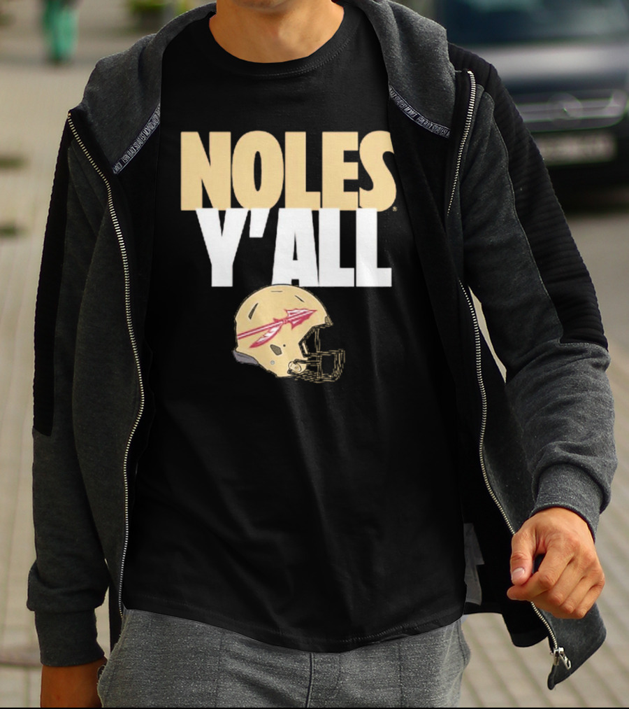 Noles Y'all Florida State Seminoles Helmet T-Shirt