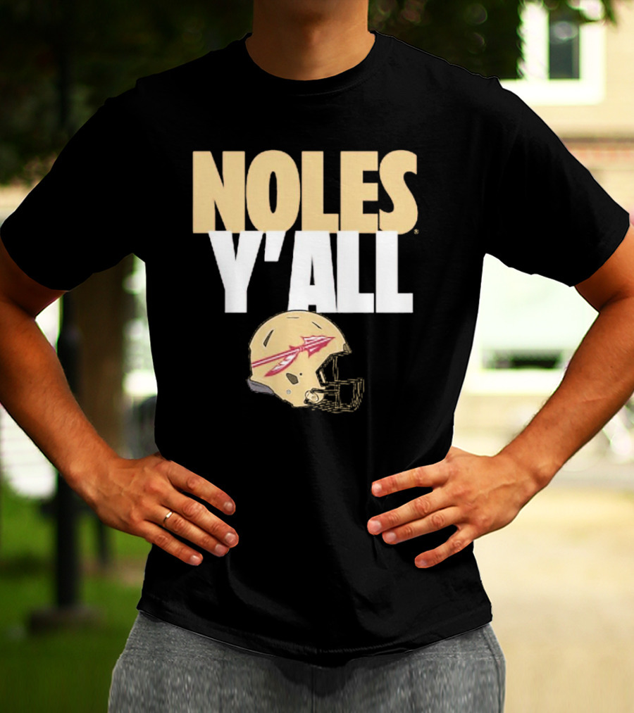 Noles Y'all Florida State Seminoles Helmet T-Shirt