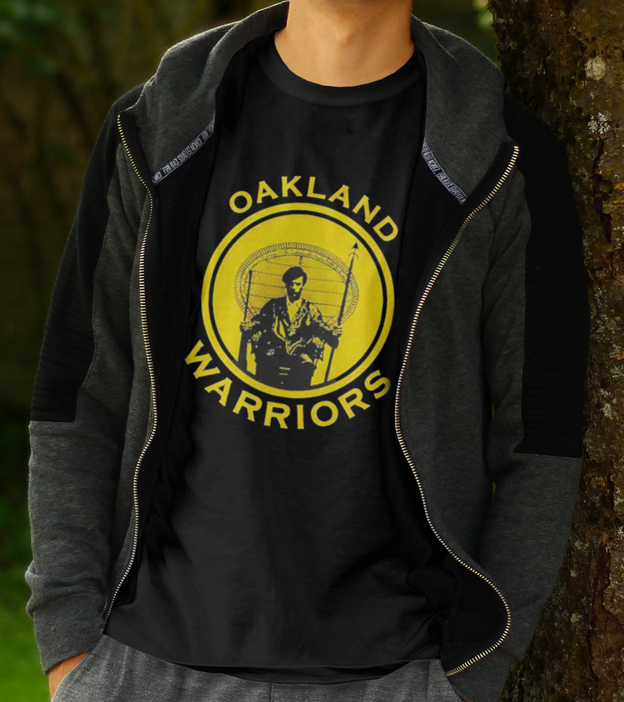 Oakland Warriors Huey Newton Chair Emblem T-Shirt