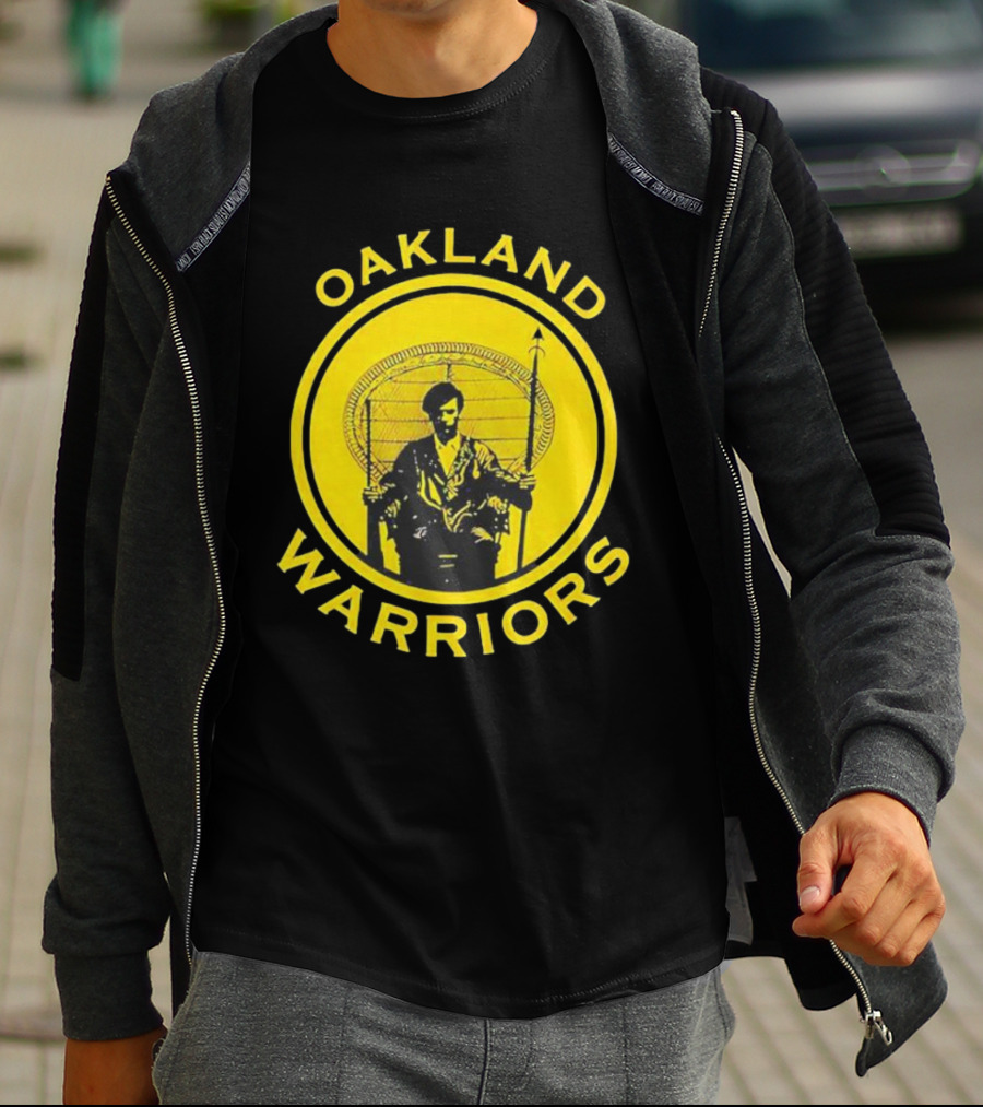 Oakland Warriors Huey Newton Chair Emblem T-Shirt