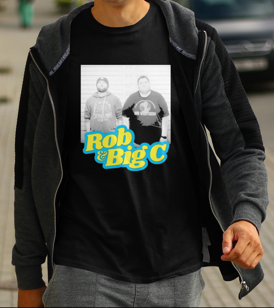 Rob And Big C Bob Wrestlers Mugshot T-Shirt