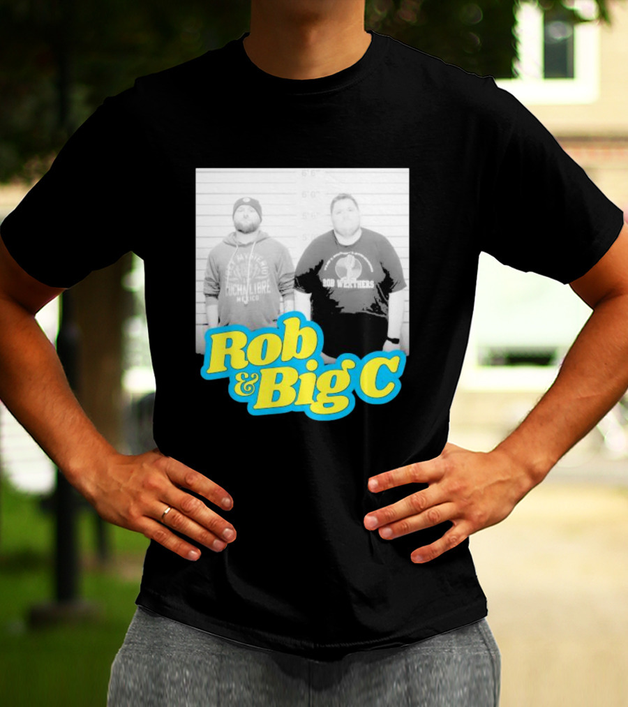 Rob And Big C Bob Wrestlers Mugshot T-Shirt