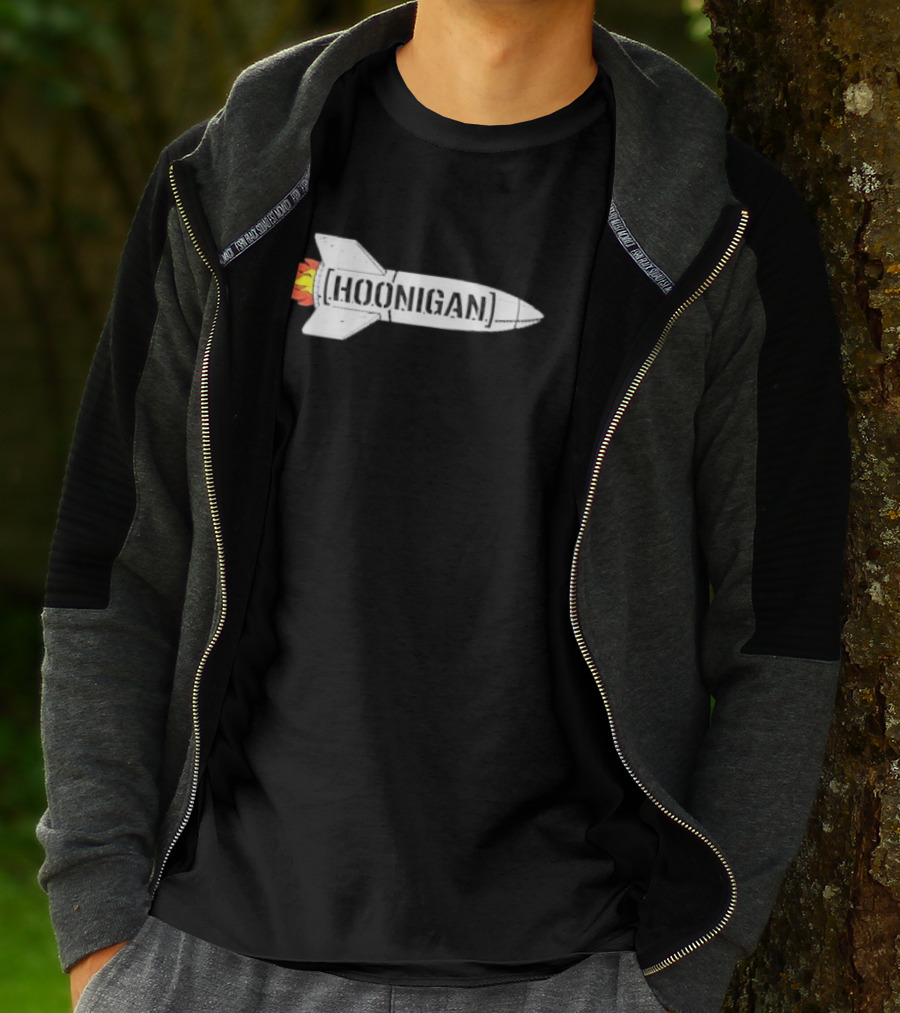 Hoonigan Rocket With Flames T-Shirt