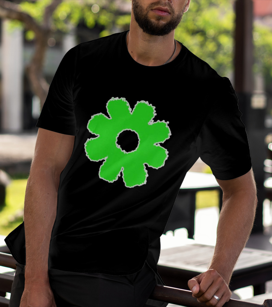 Scowl Neon Green Flower T-Shirt