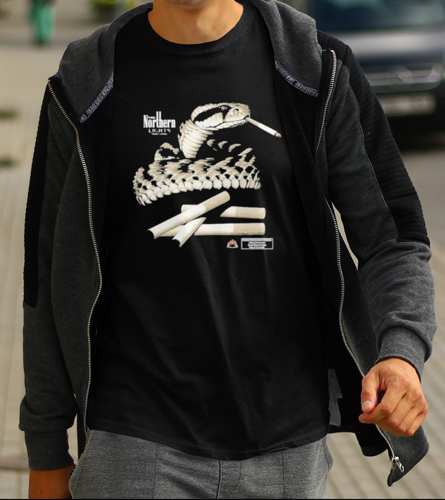 Northern Lights Snake With Smoking T-Shirt