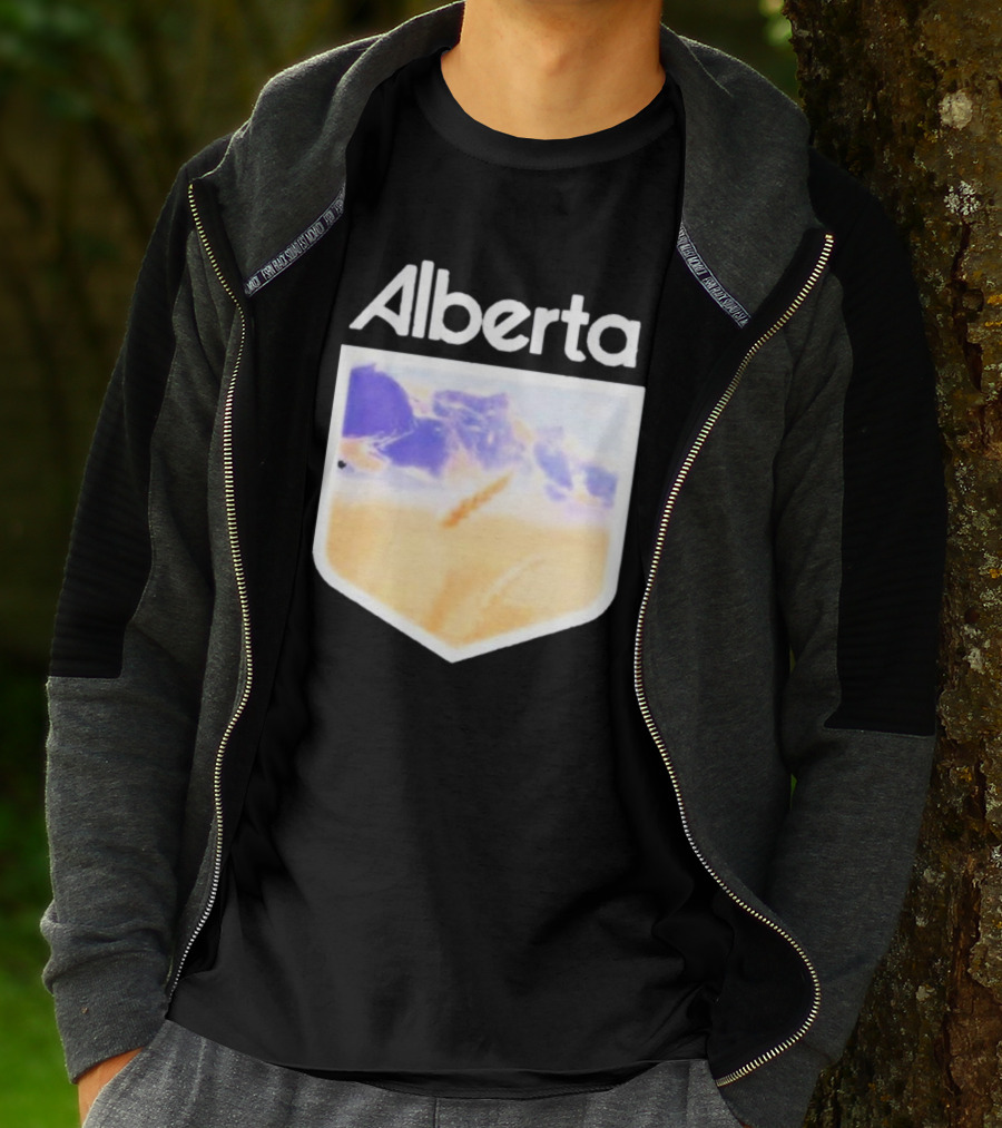 Alberta Mountain Scenic Shield Vitamin Deer Alberta Life T-Shirt